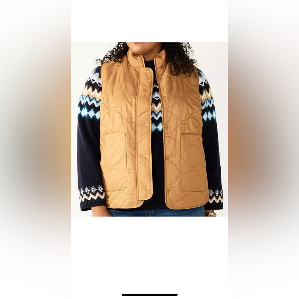 CROFT & BARROW SNAP FRONT FLEECE LINED QUILTED VEST WOMEN'S PLUS 2X